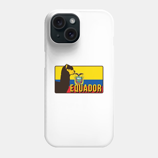 Ecuador Flag Alpaca Ecuadorian Quito South America Andes Condor Phone Case by Shirtsurf