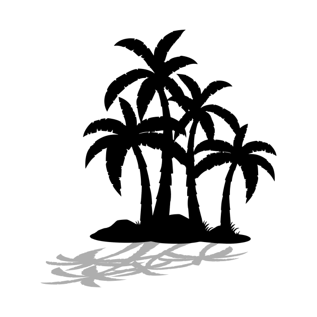 Minimal Black Palm Tree Design by hldesign