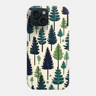 Winter Pine Tree design Christmas snow 3 Phone Case