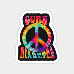 Cure Diabetes TieDye Magnet