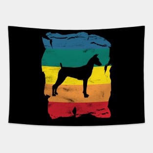 German Pinscher Distressed Vintage Retro Silhouette Tapestry