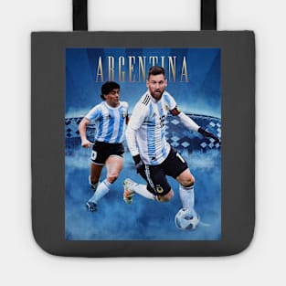 Maradona and Messi 10 Argentina Tote