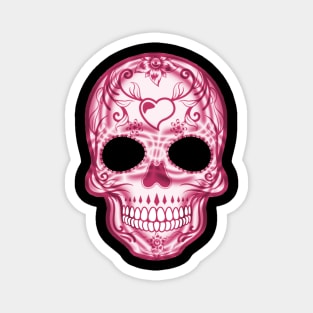 Pink Sugar Skull Magnet