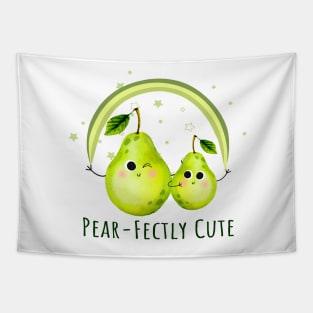 Pear Fectly Cute - Funny Pear pun Tapestry