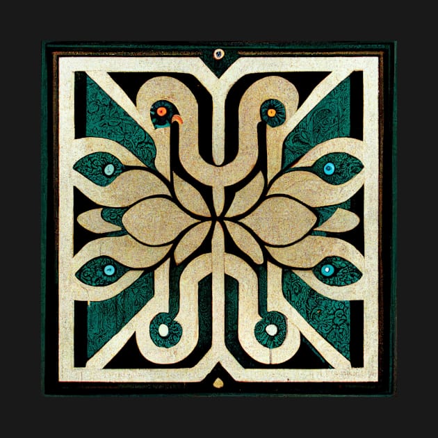 Art Deco design - peacock noir IX by RoseAesthetic