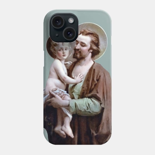Saint Joseph and Baby Jesus Phone Case by Brasilia Catholic
