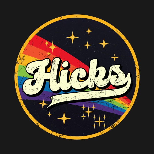 Hicks // Rainbow In Space Vintage Grunge-Style by LMW Art