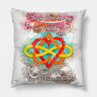 Love is partnership - Polyamory Pillow