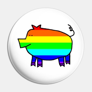 Rainbow Pig Pin
