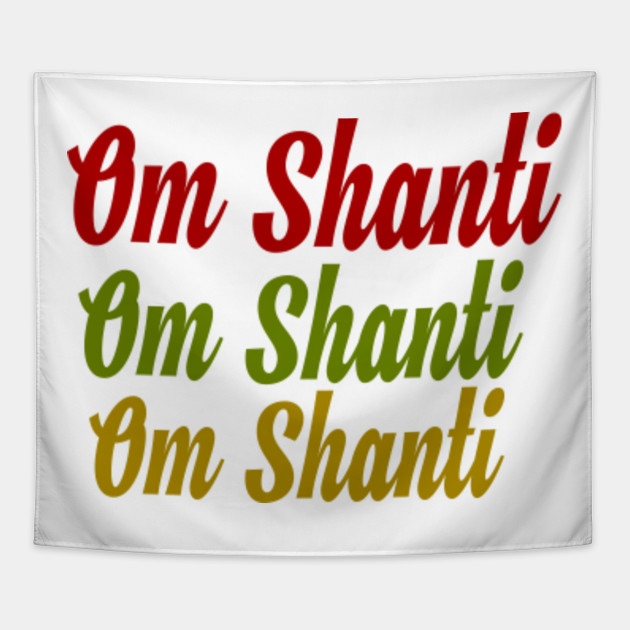 Yoga Om Shanti Sanskrit Om Shanti Sanskrit Sloka Tapestry Teepublic 'om shanti' is the basic version of shanti mantra. yoga om shanti sanskrit