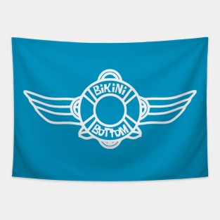 Bikini Bottom navy symbol - dark Tapestry