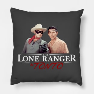 The Lone Ranger & Tonto -  Clayton Moore, Jay Silverheels - Tv Western Pillow