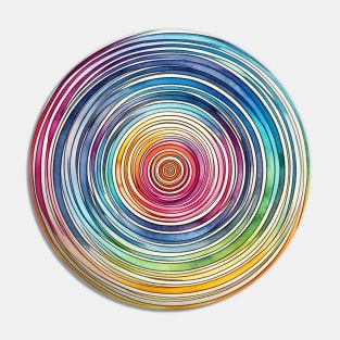 Psychedelic looking abstract illustration of concentric circles Pin