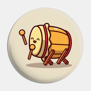 Cute Bedug Drum With Stick Pin