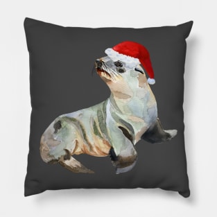 Christmas fur seal Pillow