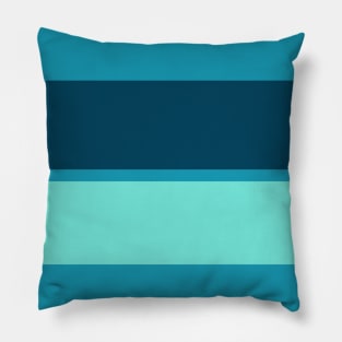 A smart impression of Ice, Sky Blue, Water Blue and Marine Blue stripes. Pillow