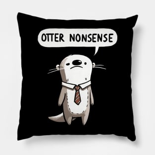 Otter Nonsense Working Otter Pillow