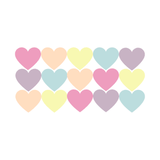 Pastel macron colourful heart pattern - Chillax T-Shirt