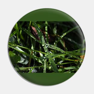 Raindrops on the Grass Pin