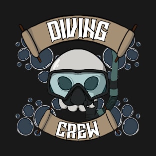 Diving crew Jolly Roger pirate flag T-Shirt