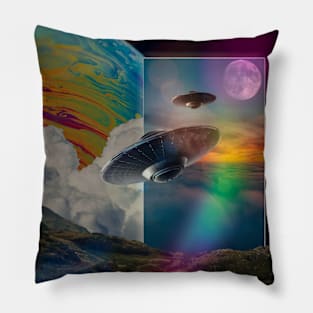 UFO Invasion 2 Pillow