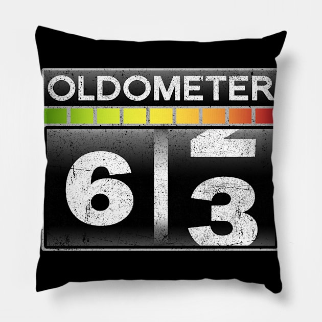 Oldometer 63 Awesome Since 1957 Funny 63rd Birthday Gift Pillow by Kens Shop