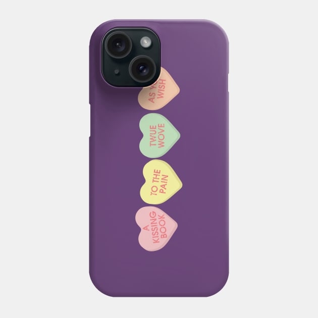 As You Wish Candy Hearts Phone Case by GloopTrekker