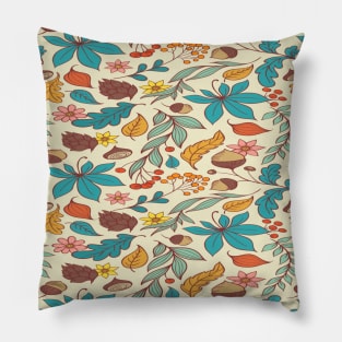 leaf and flower design Pillow