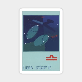 Libra the Scales, Vintage Signs of the Zodiac Magnet