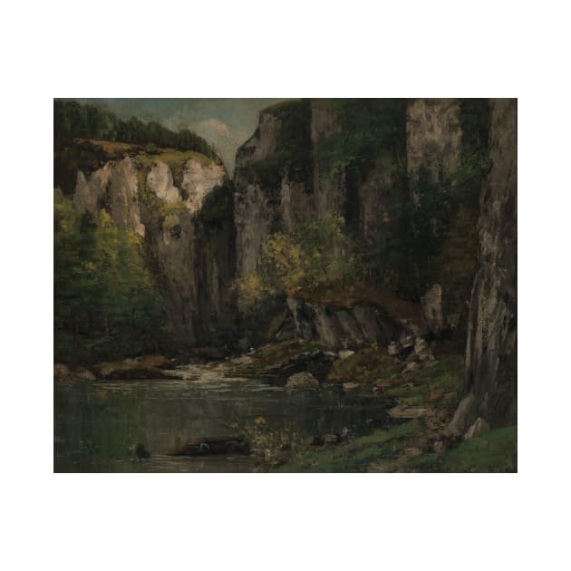 River and Rocks by Gustave Courbet by Classic Art Stall