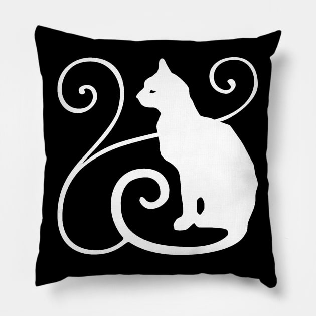 Cat silhouette pillow store