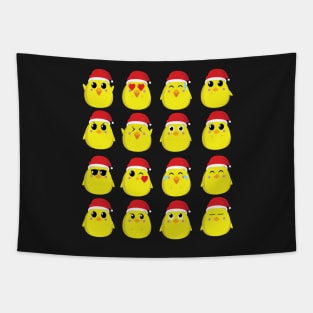 Merry Chickmast Emoji Tapestry