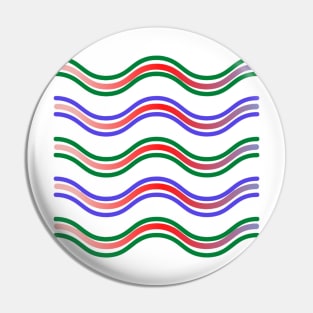 red blue green water waves design Pin