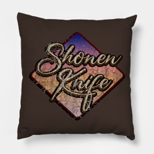 Shonen Knife vintage design on top Pillow