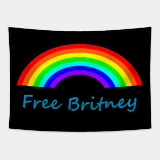 Rainbow Typography for Free Britney Tapestry