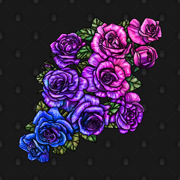 Bi Roses Abundant by Art by Veya