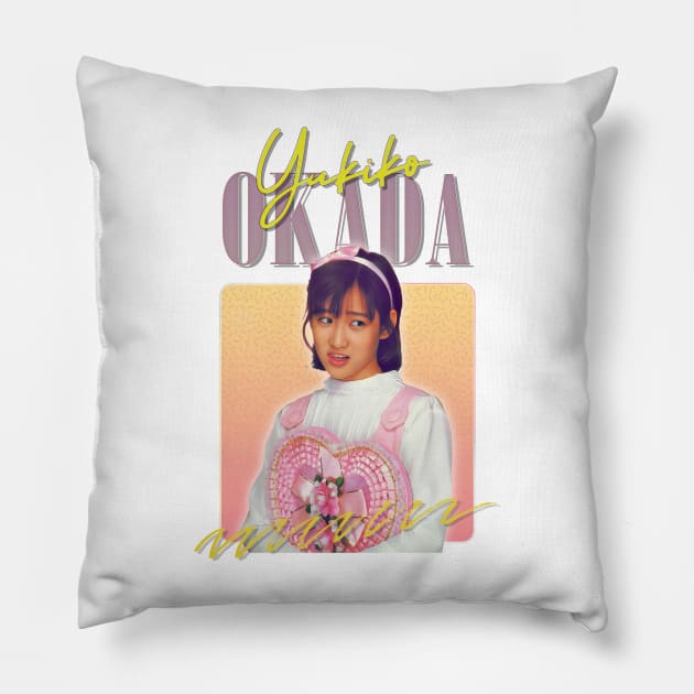 Yukiko Okada / Retro 80s Fan Design Pillow by DankFutura