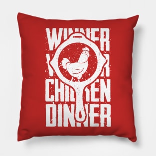 Chicken Dinner White Pillow