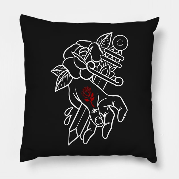 Dagger hand Pillow by Williej316