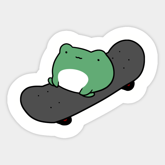 Skateboarding Frog - Frog - Sticker