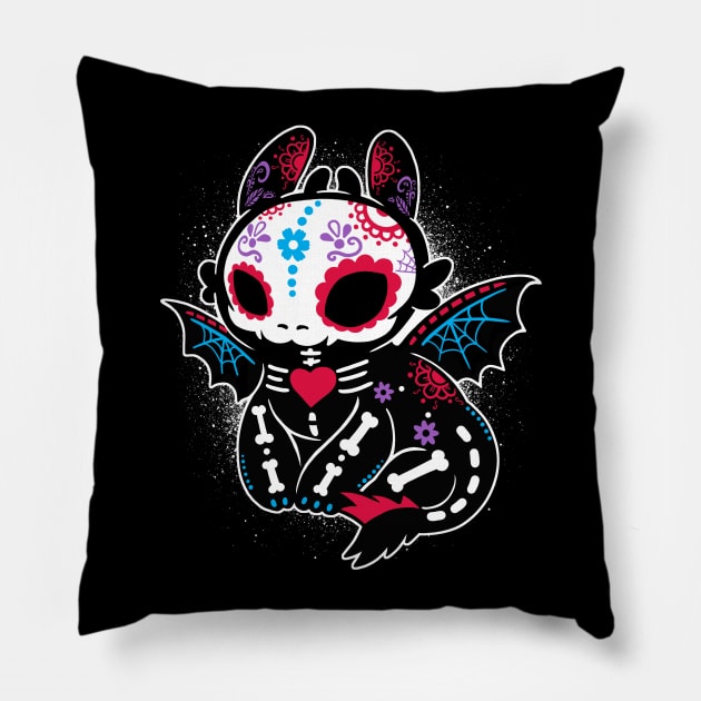 Calavera fury Pillow by NemiMakeit