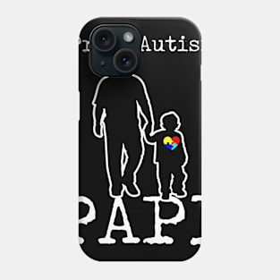 Proud Autism Dad And Son Puzzle Piece Awareness Day T-Shirt PAPI Phone Case