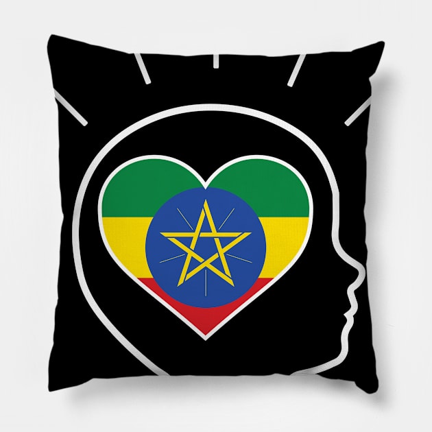 Ethiopia children love flag designs Pillow by D_designs