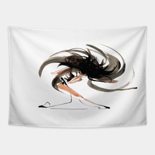 Ballerina Dance Drawing Tapestry