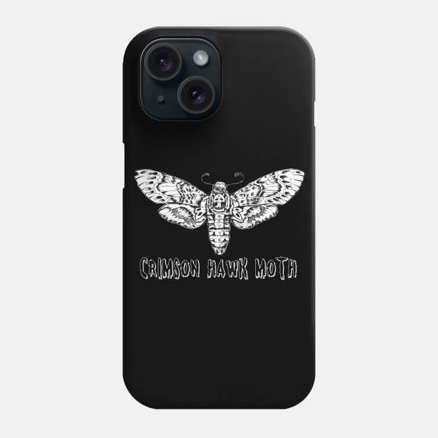 Crimson hawk moth Phone Case by paintchips