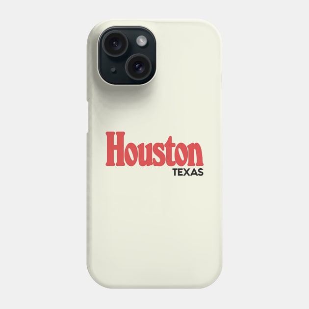 Houston Texas - Retro Design Phone Case by DankFutura