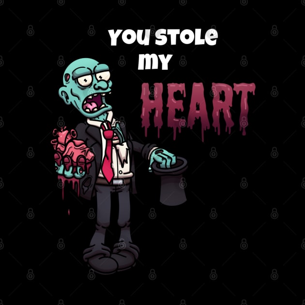 You Stole My Heart Valentine Zombie by TheMaskedTooner