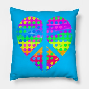 Pop Art Peace and Love Pillow