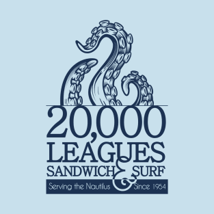 20,000 Leagues Sandwich and Surf T-Shirt (DARK) T-Shirt