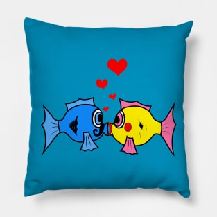 Fish in Love Kissing Pillow